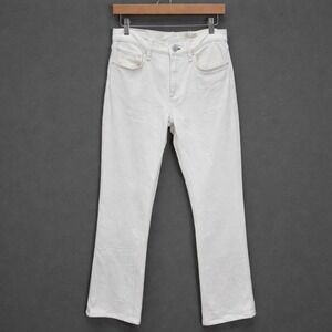 Rag & Bone Women's Peyton Mid-Rise Bootcut Jeans Size 26 Optic White Stretch